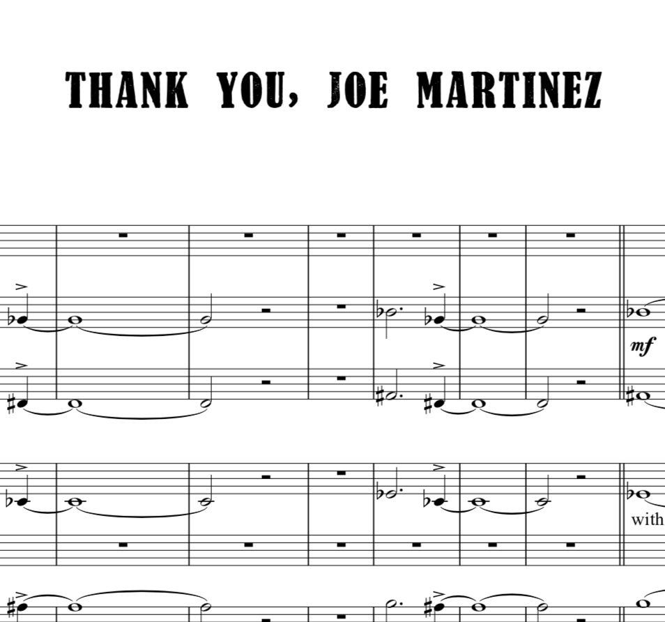 Thank You Joe Martinez